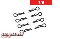 BODY CLIPS 1/8 L&R BLACK  (8 pcs.)