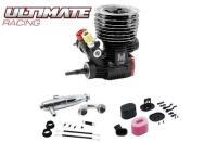 Verbrennungsmotor-Nitro-Motor - Klasse 21, 3,49 cm³ - ULTIMATE MXR v3 Ceramic mit Airmax-Filter + 2142 SUPERSONIC PIPE COMBO