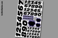 Stickers - Numbers - Moto - Black