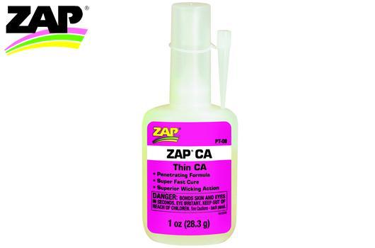 ZAP / SuperGlue - ZPT08 - Glue - ZAP - CA thin -  28.3g (1 oz.) (Composition 11730019) 