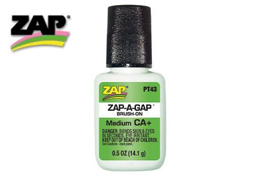 ZAP / SuperGlue - ZPT43 - Glue - Brush-On - ZAP-A-GAP - 14.17g (1/2 oz.) (Composition 11730090)