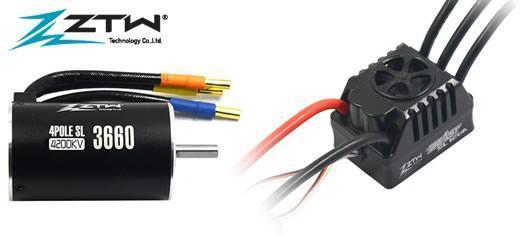 ZTW by HRC Racing - ZTW411202135 - Electronic Speed Controller COMBO - Brushless - 1/10 - 2~4S - Beast SL SCT - 120A / 760A - with 3500KV 5mm Motor - XT90